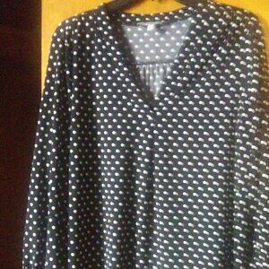 EUC Chaus polka dot top